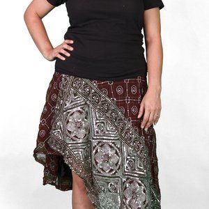 Wrap Around Glitter Skirt